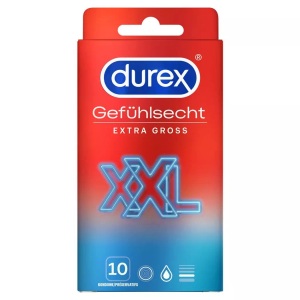 Durex, Durex gefühlsecht extra groß10, Durex Gefühlsecht XXL Präservativ 10 Stk