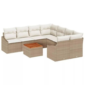 vidaXL, VidaXL - Garten-sofa poly-rattan, One Size, Beige, VidaXL - Garten-sofa poly-rattan, One Size, Beige