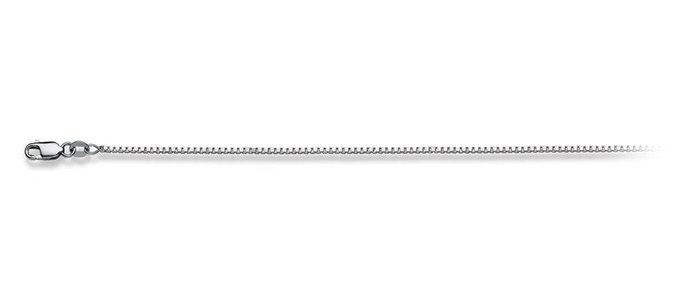 MUAU Schmuck, Collier Venezianer Weissgold 750, 1.3mm, 60cm Unisex Silber 60 cm, 