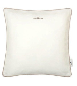 Tom Tailor, TOM TAILOR Kissenhülle »Dove Signature«, (1 St.), Tom Tailor Kissenhülle , T-Dovesignature75350-030-40-40 , Naturfarben, Sandfarben, Beige , Textil , Uni , 40 cm , hochwertige Qualität , 003021128902