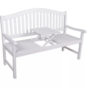 mutoni, Gartenbank Singapur Eukalyptus Weiss 150 Unisex Weiss ONE SIZE, 