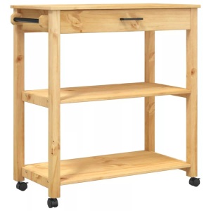 vidaXL, vidaXL Küchenwagen MONZA 84x40x90 cm Massivholz Kiefer, vidaXL Küchenwagen MONZA 84x40x90 cm Massivholz Kiefer