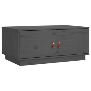 vidaXL, vidaXL Couchtisch Grau 80x50x35 cm Massivholz Kiefer