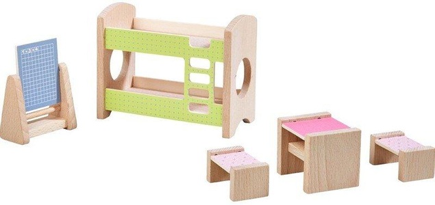 Haba, Little Friends - Puppenhaus-Möbel Kinderzimmer für Geschwister, Puppenmöbel, HABA Little Friends - Puppenhaus-Möbel Kinderzimmer für Geschwister