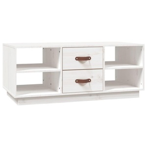 vidaXL, vidaXL Couchtisch Weiß 100x50x41 cm Massivholz Kiefer