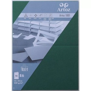 Artoz, ARTOZ Karten 1001 E6 107372263 220g. racing green 5 Blatt, ARTOZ Karten 1001 E6 107372263 220g. racing green 5 Blatt