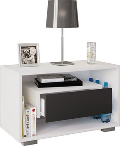 VCM, Holz Nachtschrank Beistelltisch Schublade Konsole Nachttisch Bledo Mini Holz Nachtschrank Beistelltisch Schublade Konsole Nachttisch Bledo Mini, MID.YOU Nachtkästchen in weiss , Blexo L , Holzwerkstoff , 1 Schubladen , 65x40x35 cm , melaminharzbeschichtet,Nachbildung , 000657022002