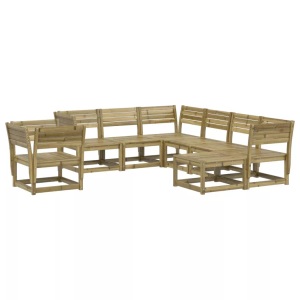 vidaXL, vidaXL 8-tlg. Garten-Lounge-Set Kiefernholz Imprägniert, vidaXL 8-tlg. Garten-Lounge-Set Kiefernholz Imprägniert