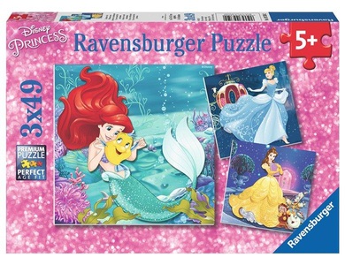 undefined, Ravensburger Abenteuer der Prinzessinnen Puzzle 3x49 teilig 09350, Ravensburger Puzzle »DPR:Abent.d.Prinzessinnen«, (147 tlg.)
