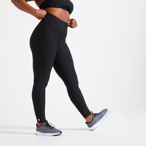 DOMYOS, Leggings Fitness Mit Smartphonetasche Damen Schwarz XL, DOMYOS - Leggings LEGG FIT, für Damen, Charcoal Black, Größe XL