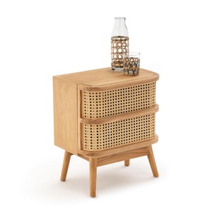LA REDOUTE INTERIEURS, Nachttisch Laora Nachttisch Laora, La Redoute Intérieurs - Nachttisch Laora mit 1 Rattanschublade, One Size, Beige