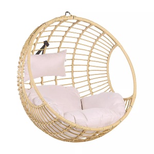 Beliani, Beliani ASPIO Hängesessel, Beliani - Hängesessel aus PE Rattan Retro ASPIO, One Size, Nude