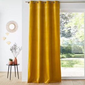 LA REDOUTE INTERIEURS, Vorhang Velvet Unisex Gelb 135x350CM, 