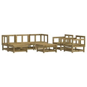 vidaXL, vidaXL 7-tlg. Garten-Lounge-Set Kiefernholz Imprägniert, vidaXL 7-tlg. Garten-Lounge-Set Kiefernholz Imprägniert