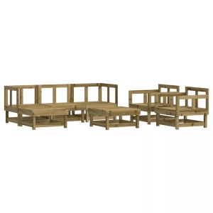 vidaXL, vidaXL 7-tlg. Garten-Lounge-Set Kiefernholz Imprägniert, vidaXL 7-tlg. Garten-Lounge-Set Kiefernholz Imprägniert