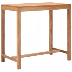vidaXL, vidaXL Garten-Bartisch 110×60×105 cm Massivholz Teak, vidaXL Outdoor-Bartisch 110x60x105 Massivholz Teak