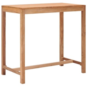 vidaXL, vidaXL Garten-Bartisch 110×60×105 cm Massivholz Teak, vidaXL Outdoor-Bartisch 110x60x105 Massivholz Teak