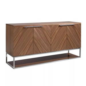 Angel cerda, Sideboard Walnuss Und Chromstahl Unisex Baumnuss ONE SIZE, ANGEL CERDA - Sideboard Walnuss und Chromstahl, One Size, Baumnuss