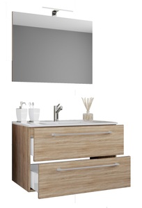 MID.YOU, MID.YOU Waschtischkombi 60 cm , 3Tlg-Badinos , Sonoma Eiche , Kunststoff , 2 Schubladen , 60 cm , melaminharzbeschichtet,melaminharzbeschichtet,Nachbildung,Nachbildung , hängend , 000657023203, MID.YOU Badezimmer 60 cm , 3Tlg-Badinos , Sonoma Eiche , Metall , 2,2 Schubladen , 60 cm , melaminharzbeschichtet,Nachbildung , hängend , 000657023203