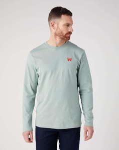 Wrangler, Pullover Ls Sign Off Tee Unisex Grün XL, 