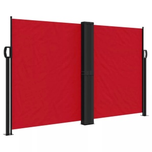 vidaXL, vidaXL Seitenmarkise Ausziehbar Rot 140x1200 cm, vidaXL Seitenmarkise Ausziehbar Rot 140x1200 cm