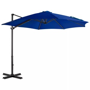 vidaXL, vidaXL Ampelschirm mit Aluminium-Mast Azurblau 300 cm