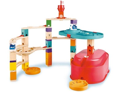 undefined, Hape Quadrilla Baukasten Behälter-Set FSC E6027A, Hape Kugelbahn »Quadrilla: Baukasten«, (58 tlg.)