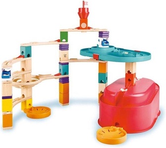 undefined, Hape Quadrilla Baukasten Behälter-Set FSC E6027A, Hape Kugelbahn »Quadrilla: Baukasten«, (58 tlg.)