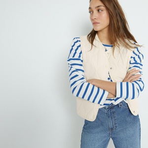 LA REDOUTE COLLECTIONS, Steppgilet Mit Druckknöpfen Unisex Weiss 46, La Redoute Collections - Steppgilet mit Druckknöpfen, für Damen, Weiss, Größe 46