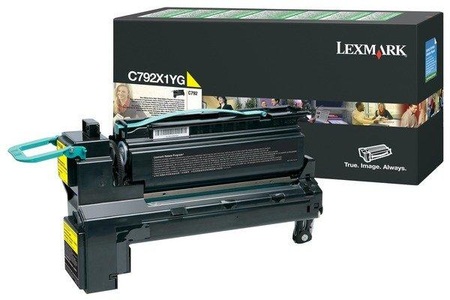 Lexmark, Lexmark Toner-Modul gelb, Lexmark Toner, gelb, Return, C792X1YG, (20'000 Seiten)