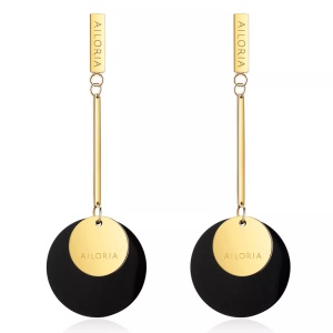 undefined, Ailoria - Alexia Ohrringe mit Schmucktäschchen, AILORIA - ALEXIA Ohrringe, 6cm, Gold