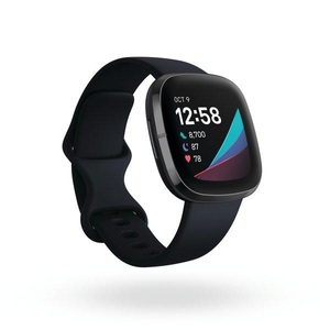 Fitbit, FITBIT Sense - Fitness-Smartwatch (Carbon/Graphite), Fitbit Sense Carbon/Graphite Schwarz