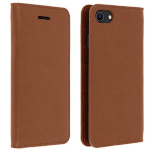 Avizar, Avizar Vintage-Serie, Leder flip Wallet Case für Apple iPhone 7/iPhone 8 - braun, Avizar - Klappetui iPhone 7/8/SE 2020 Braun, Braun