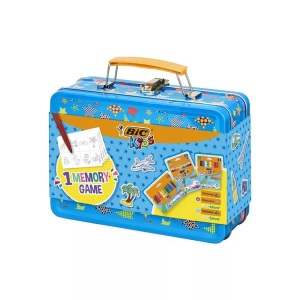 Bic, Bic - Aktivitäten-Koffer Kids Memory Game - 28 Teile, Bic Memory Game Kids, Metal Box, 978221