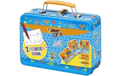 Bic, Bic - Aktivitäten-Koffer Kids Memory Game - 28 Teile, Bic Memory Game Kids, Metal Box, 978221