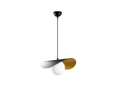 Home, Home - Hängelampe Vatoz 2866 - Schwarz & Weiss, Hängelampe Vatoz 2866 1-flammig, schwarz, Opalglas