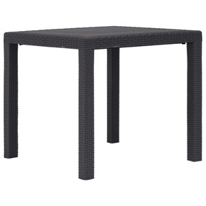 Diverse Hardware, Gartentisch Braun 79 x 79 x 72 cm Kunststoff Rattan-Optik
