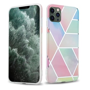 Cadorabo, Hülle für Apple iPhone 12 PRO MAX aus TPU Silikon mit Muster Mosaik, Cadorabo - Hülle für Apple iPhone 12 PRO MAX aus TPU Silikon mit Muster Mosaik, Weiss Bunt