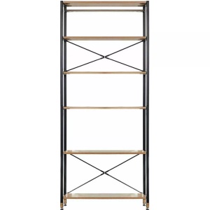 Mobilia, Mobilia - Regal - Natur und Schwarz, Regal breit natur 85x210 mit 6 Böden