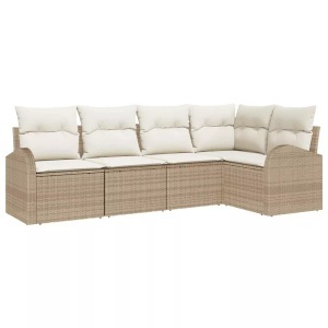 vidaXL, VidaXL - Garten-sofa poly-rattan, One Size, Beige, VidaXL - Garten-sofa poly-rattan, One Size, Beige