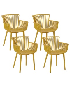 Beliani, Set mit 4 Stühlen aus Polypropylen Modern PESARO Set mit 4 Stühlen aus Polypropylen Modern PESARO, 