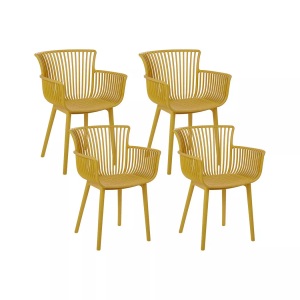 Beliani, Set mit 4 Stühlen aus Polypropylen Modern PESARO Set mit 4 Stühlen aus Polypropylen Modern PESARO, 