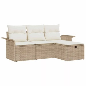 vidaXL, VidaXL - Modulares sofa poly-rattan, One Size, Beige