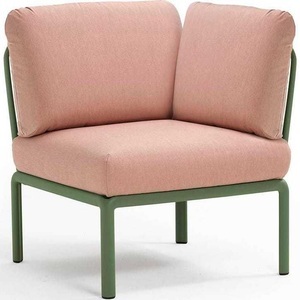 Nardi, Nardi - Ecksessel ohne Armlehnen Komodo Kaki-Quartz rose (135,5 x 78 x 78 cm), Gartenlounge Komodo Eckelement agave rosa