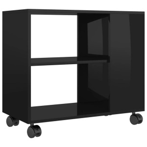 Diverse Hardware, Beistelltisch Hochglanz-Schwarz 70 x 35 x 55 cm Spanplatte, vidaXL Beistelltisch Hochglanz-Schwarz 70x35x55 cm Holzwerkstoff