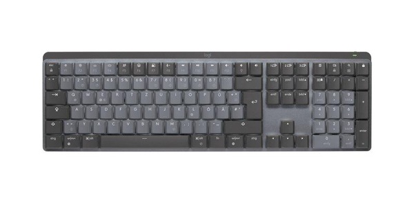 Logitech, MX Mechanical, Tastatur, Logitech MX Mechanical (Linear) Bluetooth®, Funk Tastatur Deutsch, QWERTZ Graphit Abnehmbares Kabel, Beleuchtet,