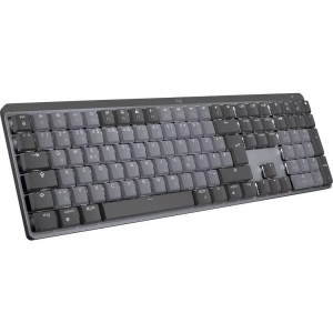 Logitech, MX Mechanical, Tastatur, Logitech MX Mechanical (Linear) Bluetooth®, Funk Tastatur Deutsch, QWERTZ Graphit Abnehmbares Kabel, Beleuchtet,