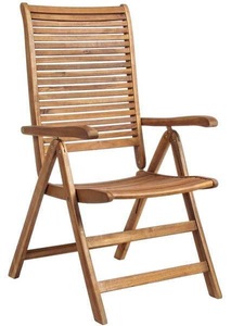 mutoni Garten Deluxe, Gartensessel mit 5 Positionen Noemi Holz, Gartensessel Noemi natur