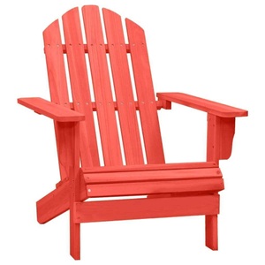 vidaXL, vidaXL Adirondack-Gartenstuhl Massivholz Tanne Rot