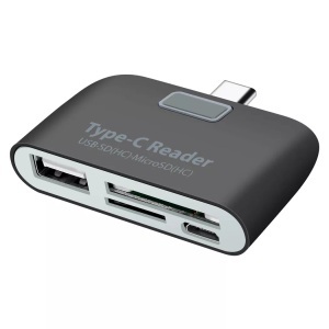 Avizar, USB-C USB-Adapter, Kartenleser, Avizar - USB-C / USB-Adapter, Kartenleser, Schwarz, One Size